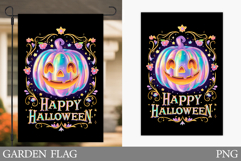 Halloween Garden Flag Design. Halloween Pumpkin Garden Flag Product Image 1