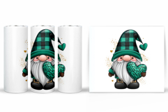 St Patrick Gnome Tumbler. St Patrick Tumbler Sublimation Product Image 2