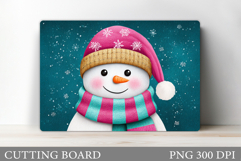 Christmas Cutting Board. Snowman Cutting Board Sublimation Product Image 1