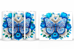 Butterfly Flowers Tumbler. Butterfly Tumbler Sublimation Product Image 2