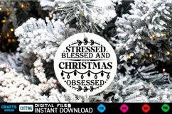 Christmas Round sign Svg design holiday quotes Svg Christmas Product Image 1