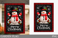 Snowman Garden Flag. Christmas Garden Flag Sublimation Product Image 1