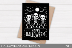 Skeleton Card Design. Halloween Card Printable Product Image 1