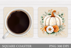 Pumpkin Coaster Design. Pumpkin Sublimation Product Image 1