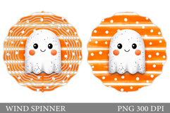 Cute Ghost Wind Spinner Design. Cute Halloween Wind Spinner Product Image 1