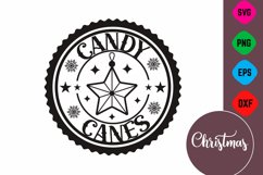 Farmhouse Christmas Round Sign SVG Design Product Image 1