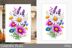 Wildflowers Garden Flag. Floral Garden Flag Sublimation Product Image 1