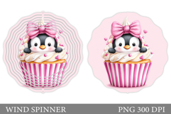 Cute Penguin Wind Spinner. Christmas Wind Spinner Design Product Image 1