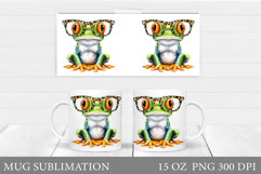 Frog Mug Wrap Design. Cute Frog Sublimation Product Image 1