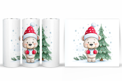 Christmas Bear Tumbler Design. Bear Tumbler Sublimation Product Image 2