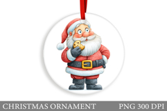 Santa Claus Christmas Ornament. Cute Santa Claus Sublimation Product Image 1