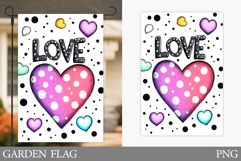 Valentines Love Garden Flag. Valentine Garden Flag Design Product Image 1