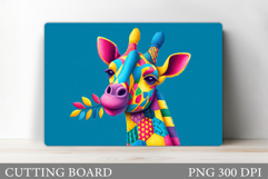 Giraffe Cutting Board Design. Cute Giraffe Sublimation Product Image 1