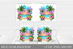 Sea Mug Wrap Design. Sea Sublimation Product Image 1