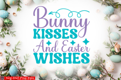Happy Easter SVG Design Cute Easter Quotes SVG Bunny SVG Product Image 1