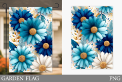 Flowers Garden Flag Sublimation. Floral Garden Flag Design Product Image 1
