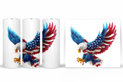 Patriotic Eagle Tumbler. Patriotic Tumbler Sublimation Product Image 2