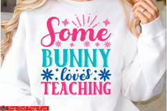 Happy Easter SVG Design Cute Easter Quotes SVG Bunny SVG Product Image 1