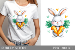 Bunny Carrot Sublimation. Bunny Carrot T-Shirt Design Product Image 1