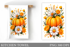 Pumpkin Kitchen Towel. Hello Pumpkin Kitchen Towel Design Product Image 1