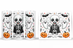 Cute Skeleton Tumbler Sublimation. Halloween Tumbler Design Product Image 2