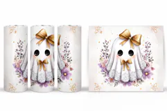 Ghost Tumbler Sublimation. Halloween Tumbler Design Product Image 2