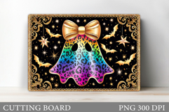 Ghost Cutting Board Sublimation. Halloween Cutting Board Product Image 1