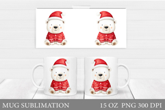 Christmas Bear Mug Design. Christmas Mug Sublimation Product Image 1