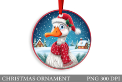 Goose Christmas Ornament. Christmas Ornament Sublimation Product Image 1