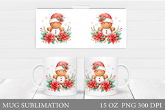 Christmas Mug Design. Cute Gingerbread Mug Sublimation Product Image 1