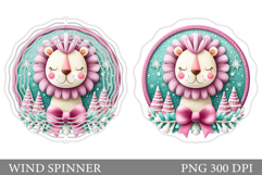 Christmas Lion Wind Spinner. Christmas Wind Spinner Design Product Image 1