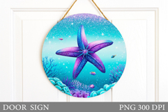 Starfish Door Sign Sublimation. Sea Sublimation Product Image 1