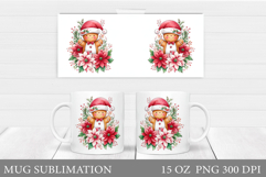 Christmas Mug Sublimation. Cute Gingerbread Mug Design Product Image 1