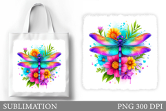 Dragonfly Tote Bag Design. Dragonfly Sublimation Product Image 1