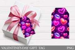 Valentines Gift Tag Design. Hearts Gift Tag Printable Product Image 1