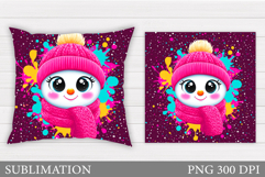 Christmas Snowman Pillow. Christmas Pillow Design Product Image 1