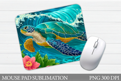 Turtle Mouse Pad Design. Sea Turtle Sublimation Product Image 1