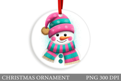 Snowman Christmas Ornament. Snowman Ornament Design Product Image 1