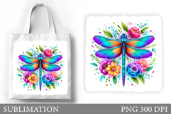 Dragonfly Tote Bag Design. Dragonfly Sublimation Product Image 1