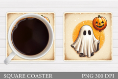 Halloween Ghost Teacher Coaster. Cute Ghost Coaster Design Product Image 1