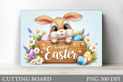 Easter Bunny Cutting Board. Easter Cutting Board Sublimation Product Image 1