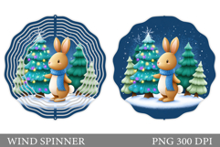 Christmas Bunny Wind Spinner. Christmas Wind Spinner Product Image 1