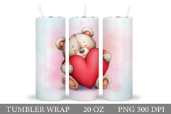 Valentines Bear Tumbler. Valentines Tumbler Design Product Image 1