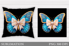 Butterfly Sublimation. Butterfly Pillow Sublimation Product Image 1