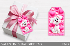 Valentines Dog Gift Tag Design. Valentine Gift Tag Printable Product Image 1