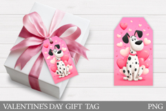 Valentines Dog Gift Tag Design. Valentine Gift Tag Printable Product Image 1