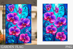 Flowers Garden Flag Sublimation. Floral Garden Flag Design Product Image 1