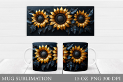 Sunflowers Mug Sublimation. Sunflowers Sublimation Product Image 1