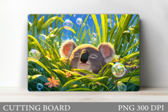 Cute Koala Cutting Board Design. Cute Koala Sublimation Product Image 1