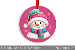 Snowman Christmas Ornament. Snowman Ornament Design Product Image 1